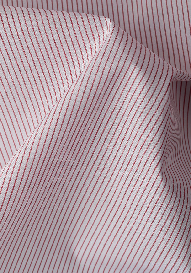 Crimson Red Stripe Poplin Shirt