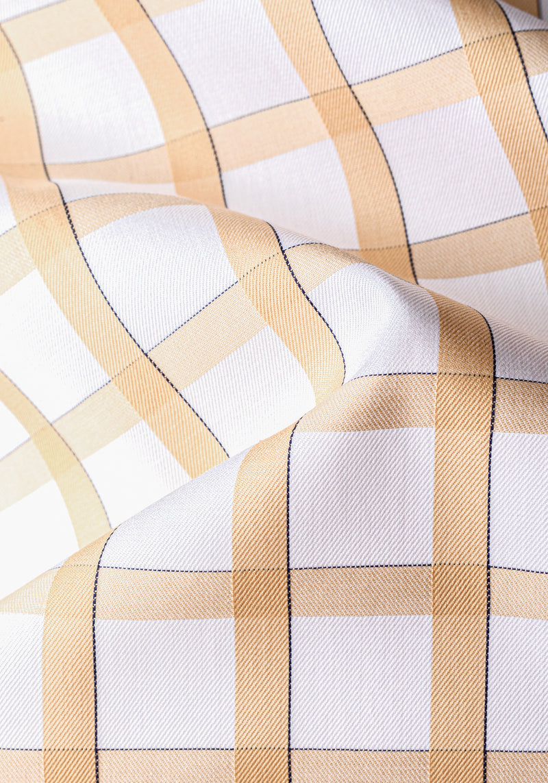 Camel Beige Checked Signature Twill Shirt