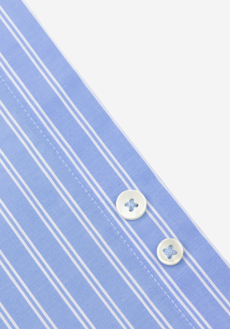 Pacific Blue Stripe Poplin Shirt