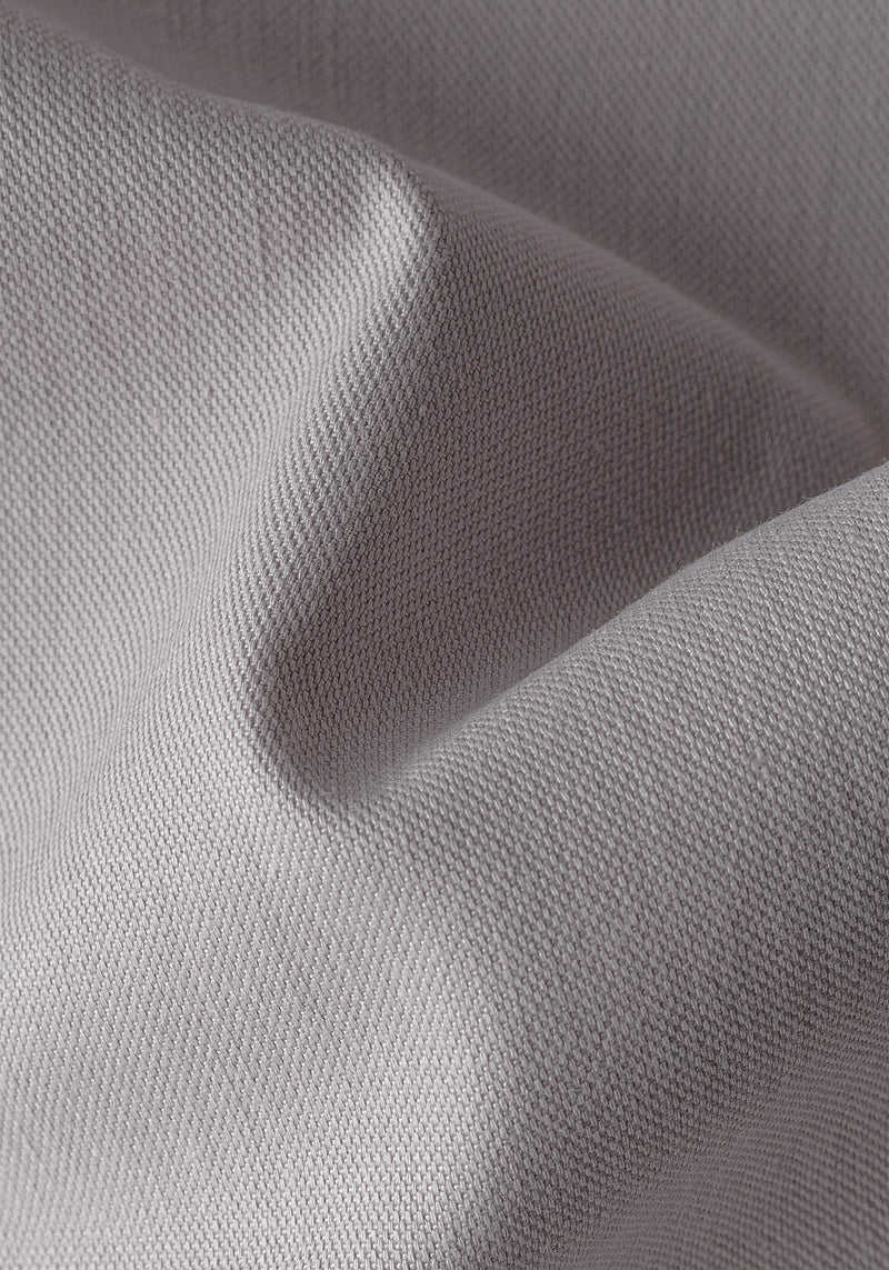Pearl Grey Cotton Tencel Gabardine