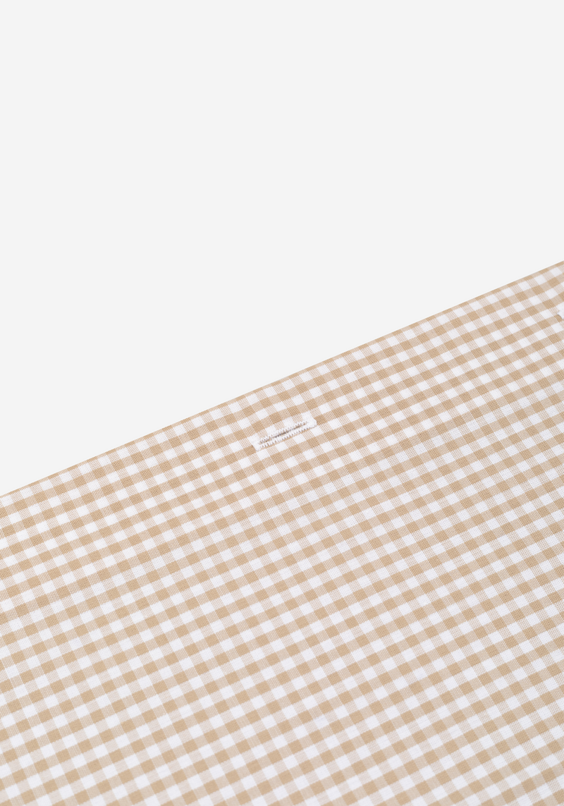 Dust Beige Checked Poplin Shirt