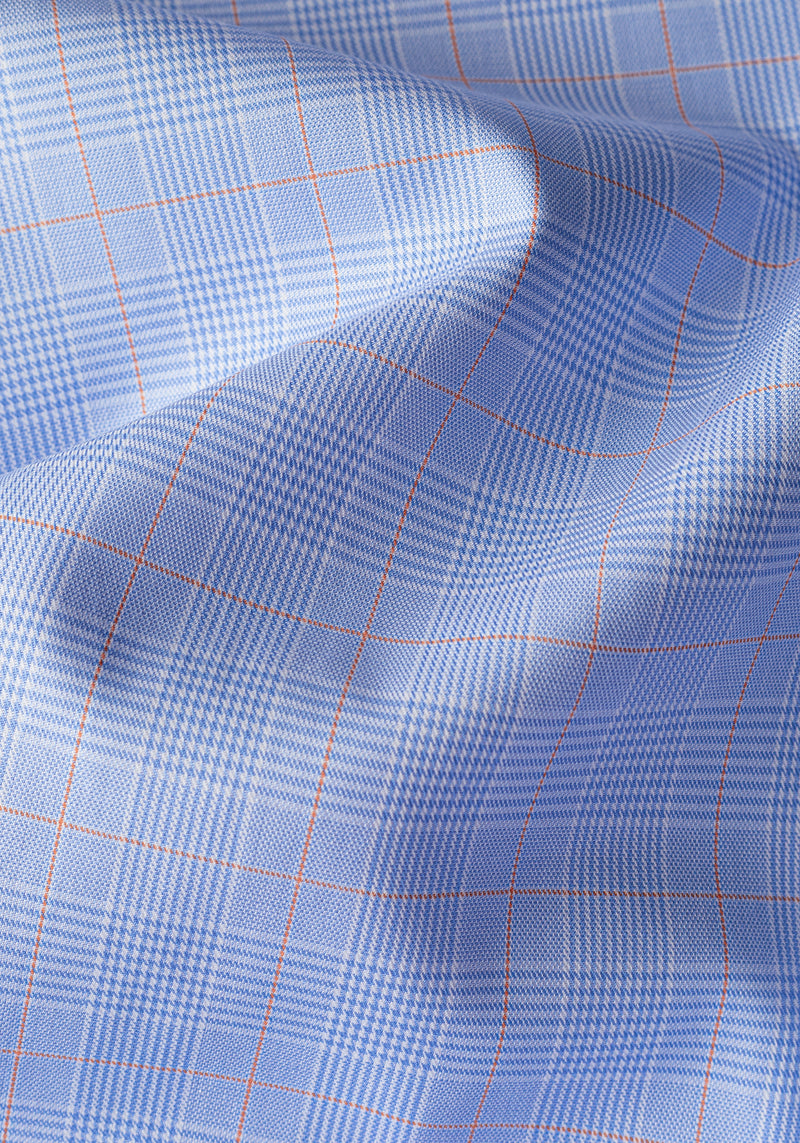 Cornflower Orange Checked Signature Twill Shirt