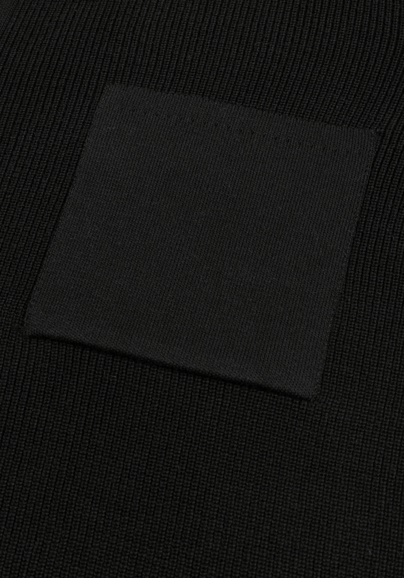 Pitch Black Heavy Knitted Cardigan