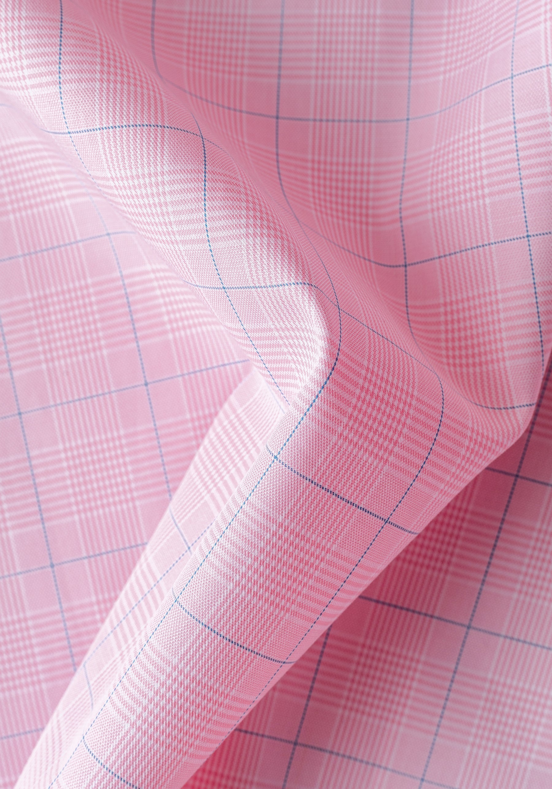 Cherry Pink Checked Signature Twill Shirt