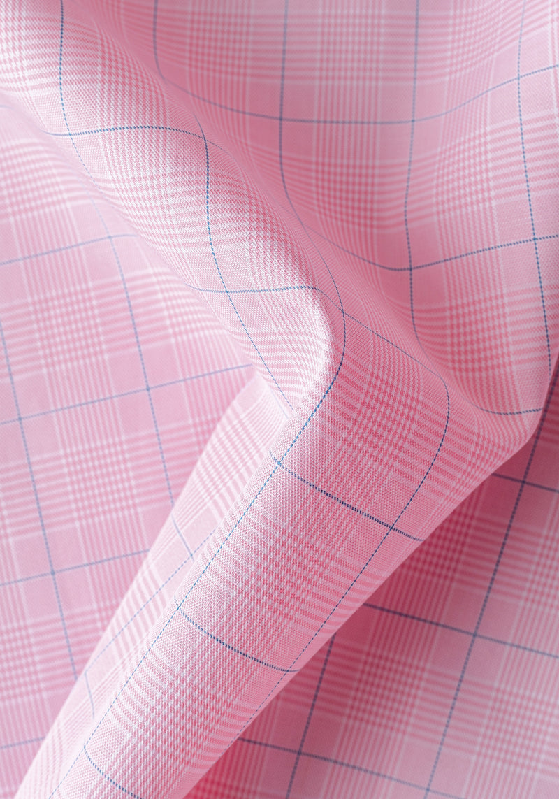 Cherry Pink Checked Signature Twill Shirt