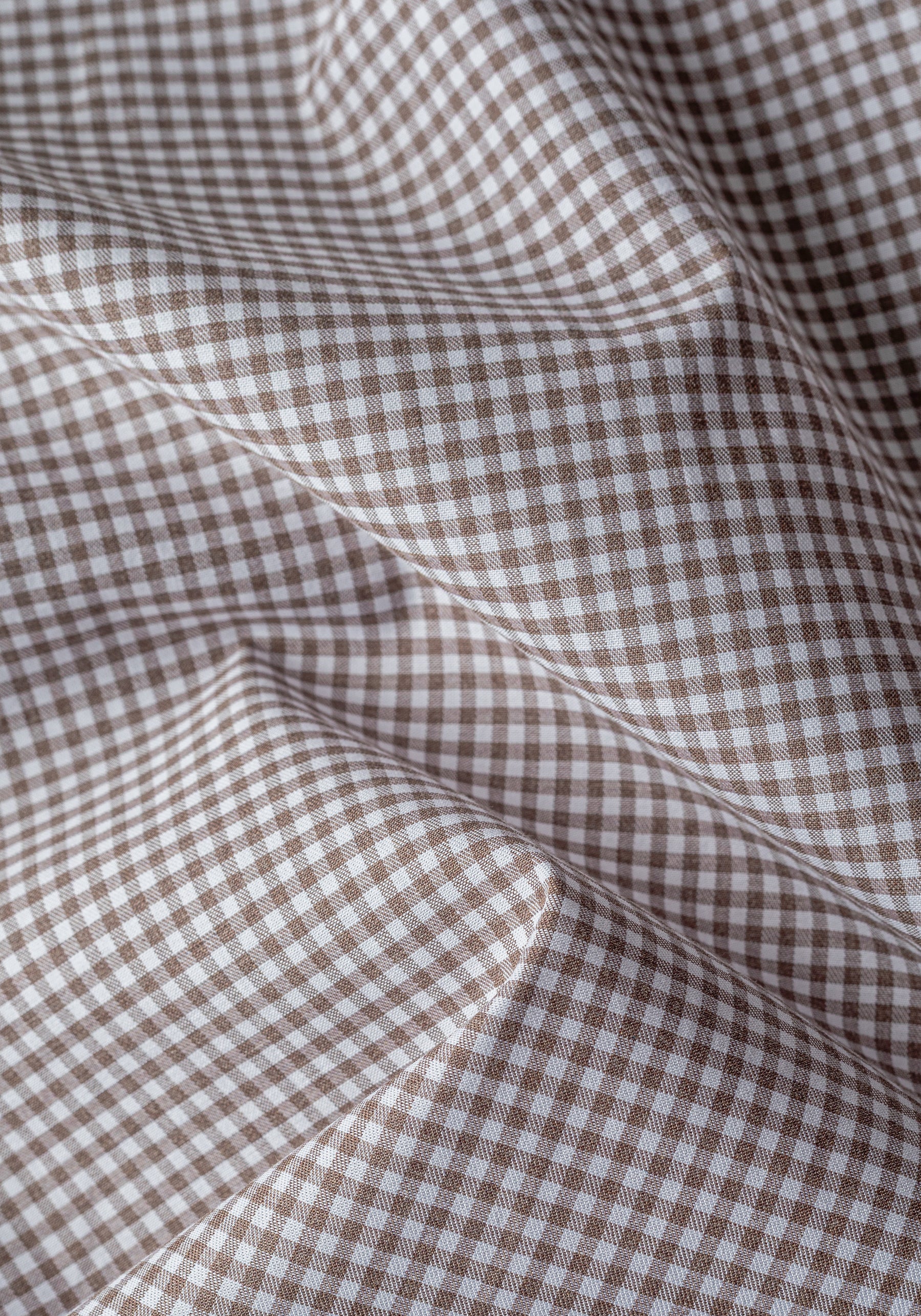Hazel Brown Checked Poplin Shirt