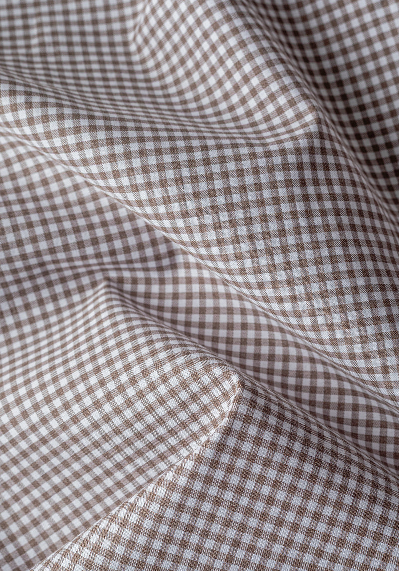 Hazel Brown Checked Poplin Shirt