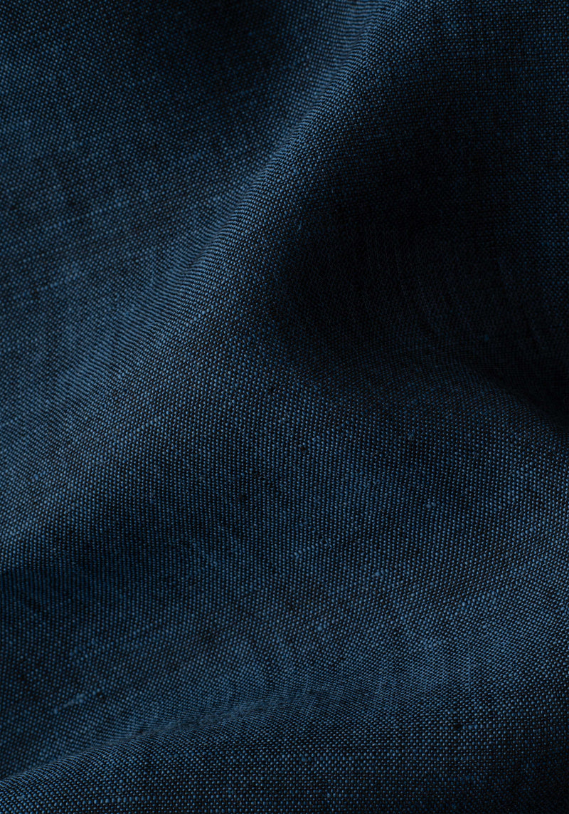 Classic Navy Belgian Linen Shirt