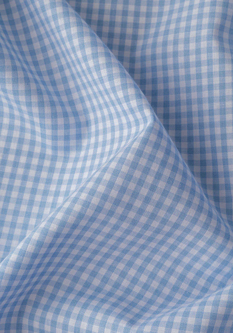 Horizon Blue Checked Poplin Shirt
