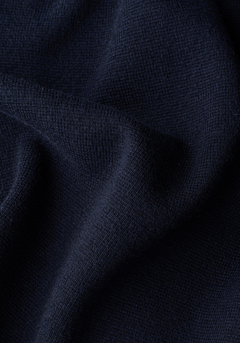 Imperial Navy Merino Wool Blend Cardigan