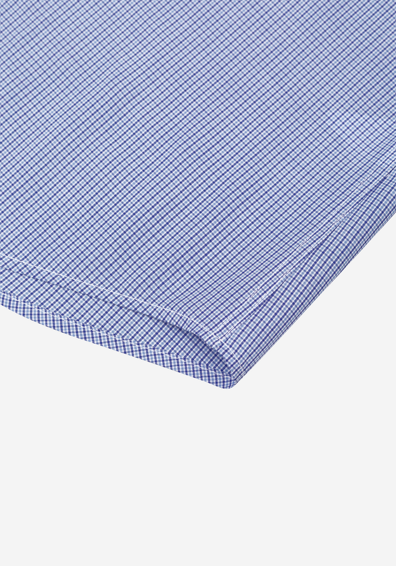 Delft Blue Checked Poplin Shirt