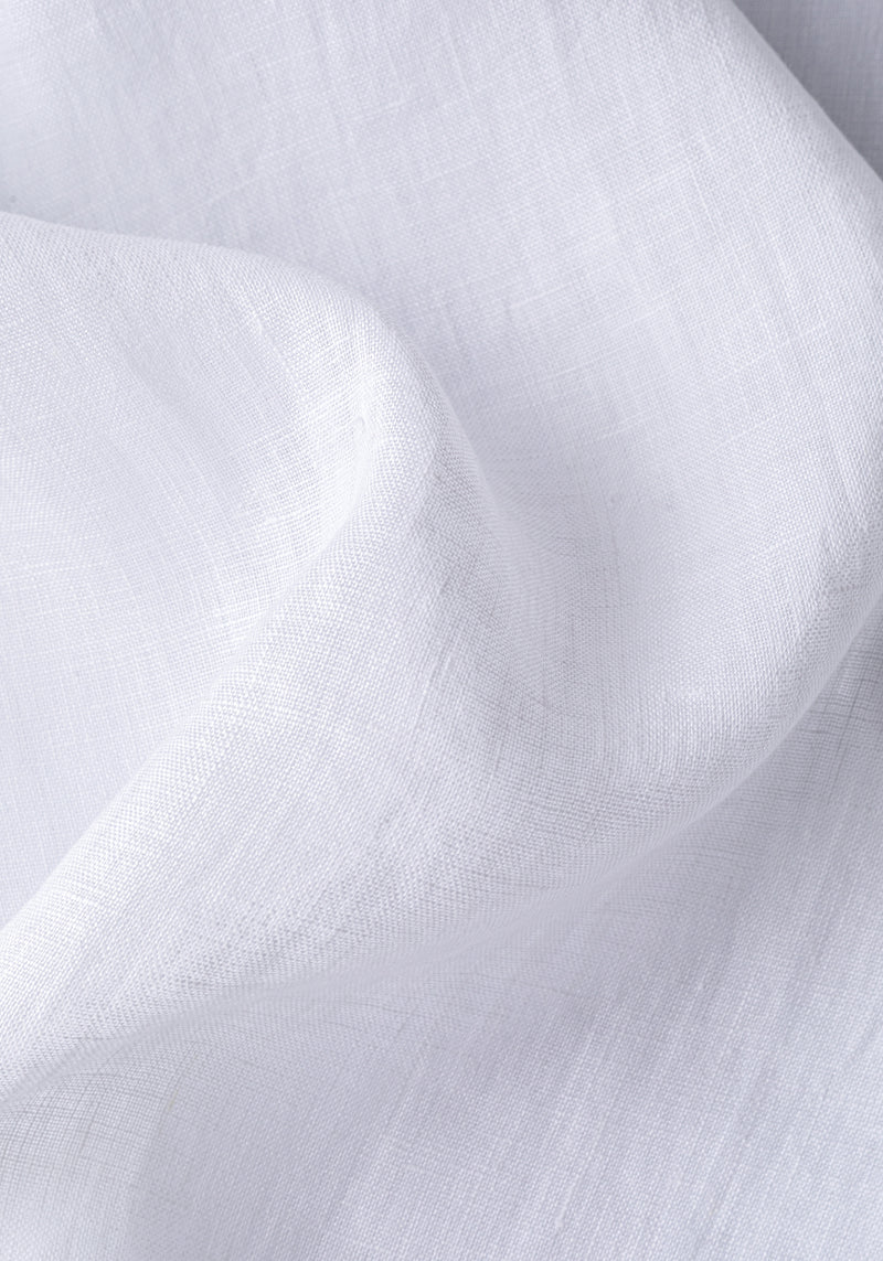 Pristine White Belgian Linen Shirt