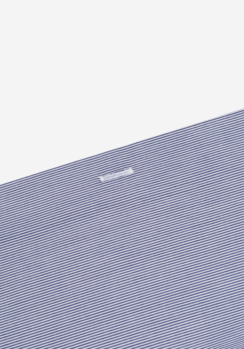 Marine Blue Stripe Signature Twill Shirt