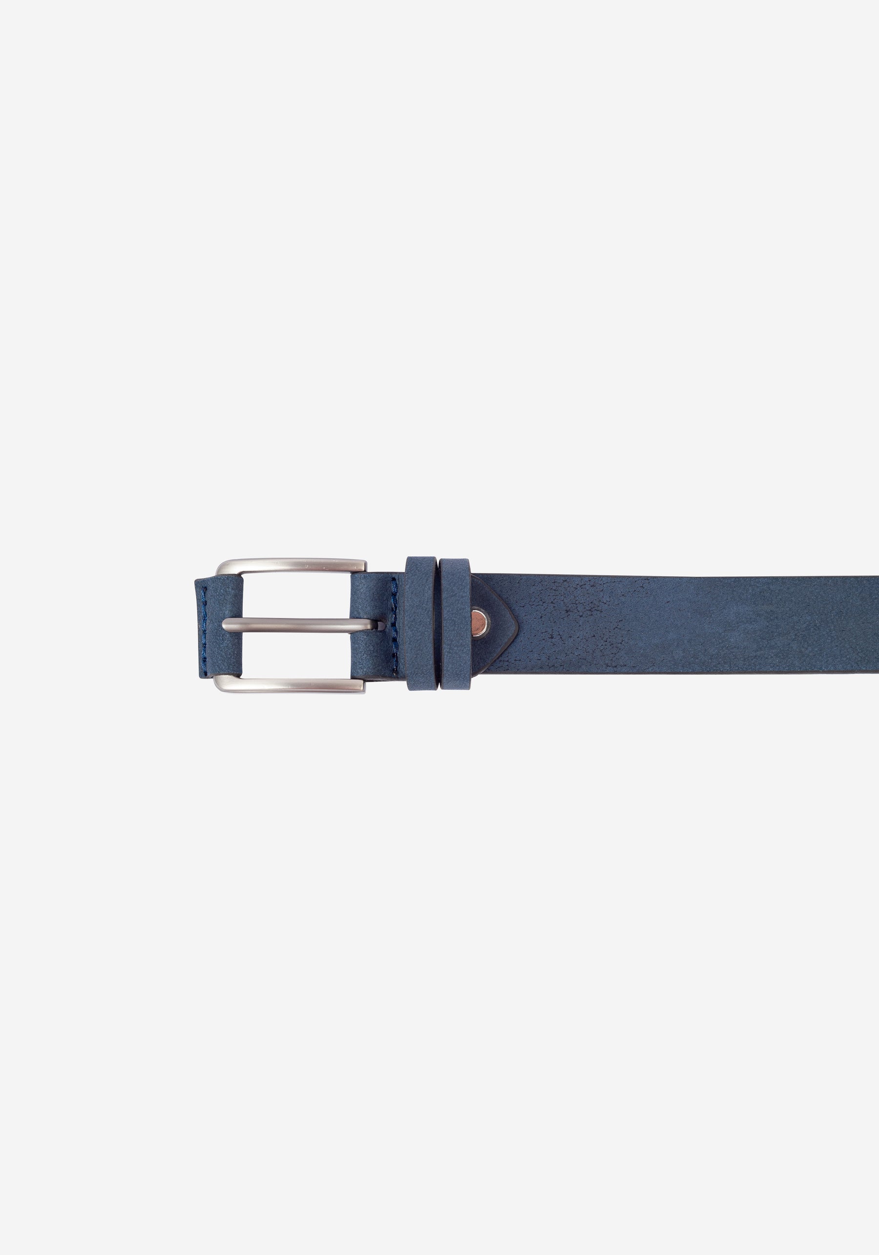 Slate Blue Leather Belt