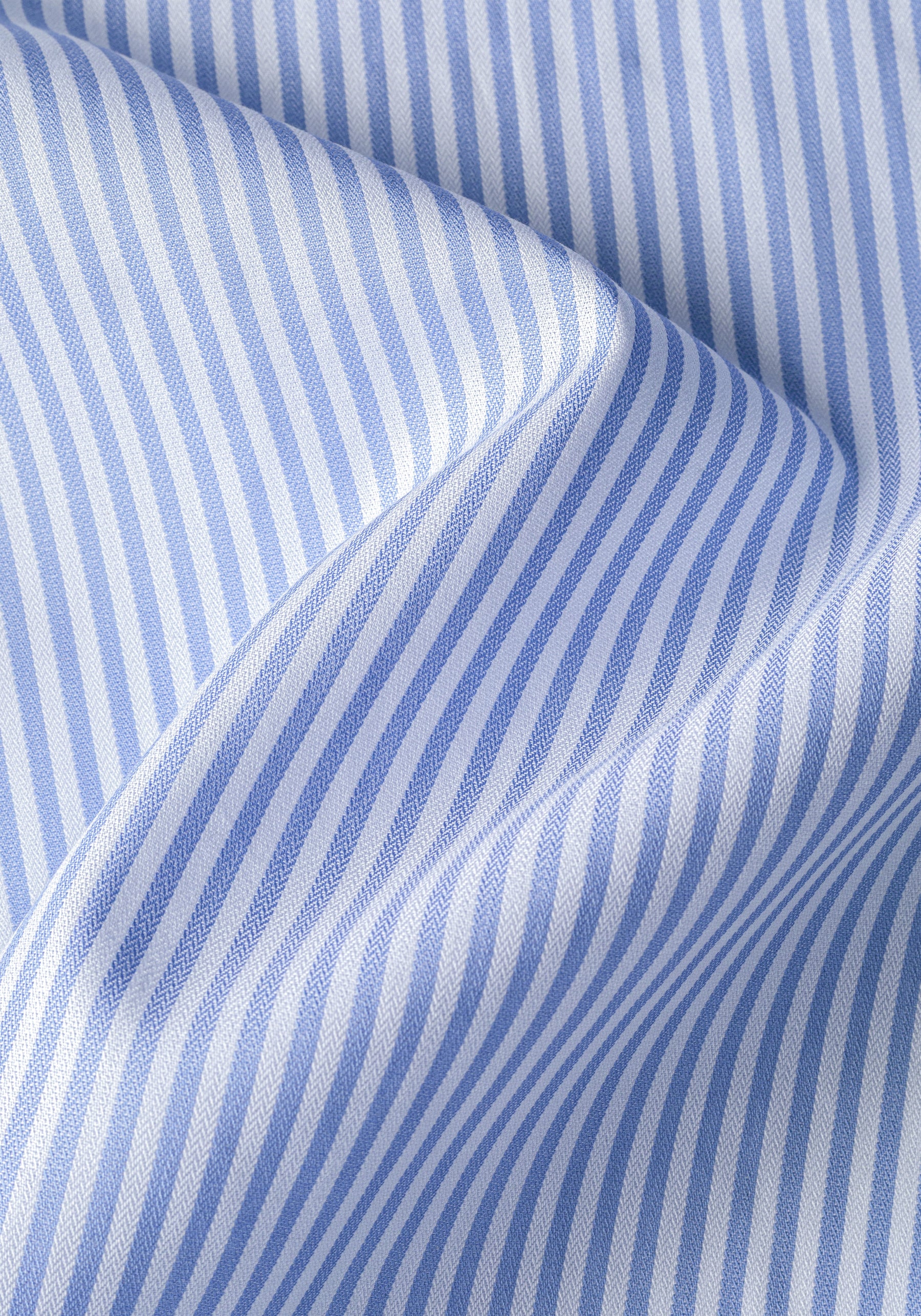 Pale Blue Stripe Herringbone Shirt