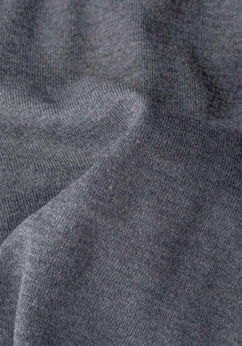 Smoky Grey Merino Wool Blend Pullover