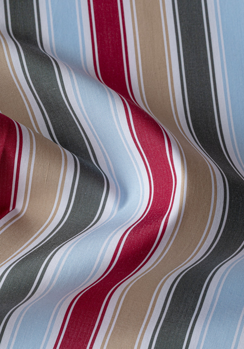 Capri Parti-Colored Stripe Poplin Shirt