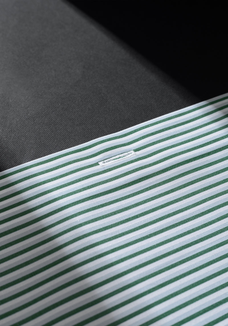 Forest Green Stripe Oxford Shirt