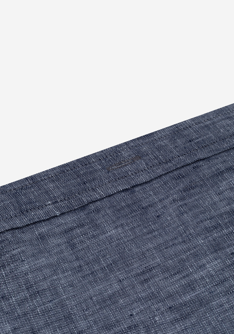 Charcoal Indigo Belgian Linen Shirt