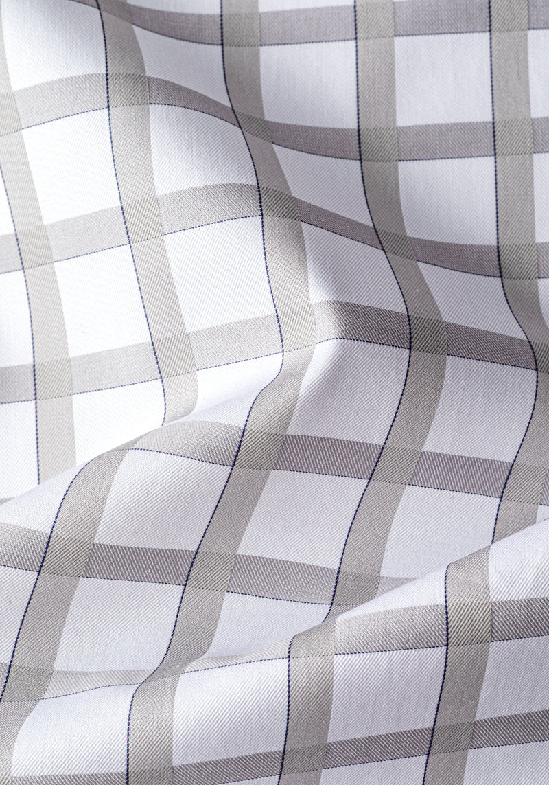 Steel Grey Checked Signature Twill Shirt