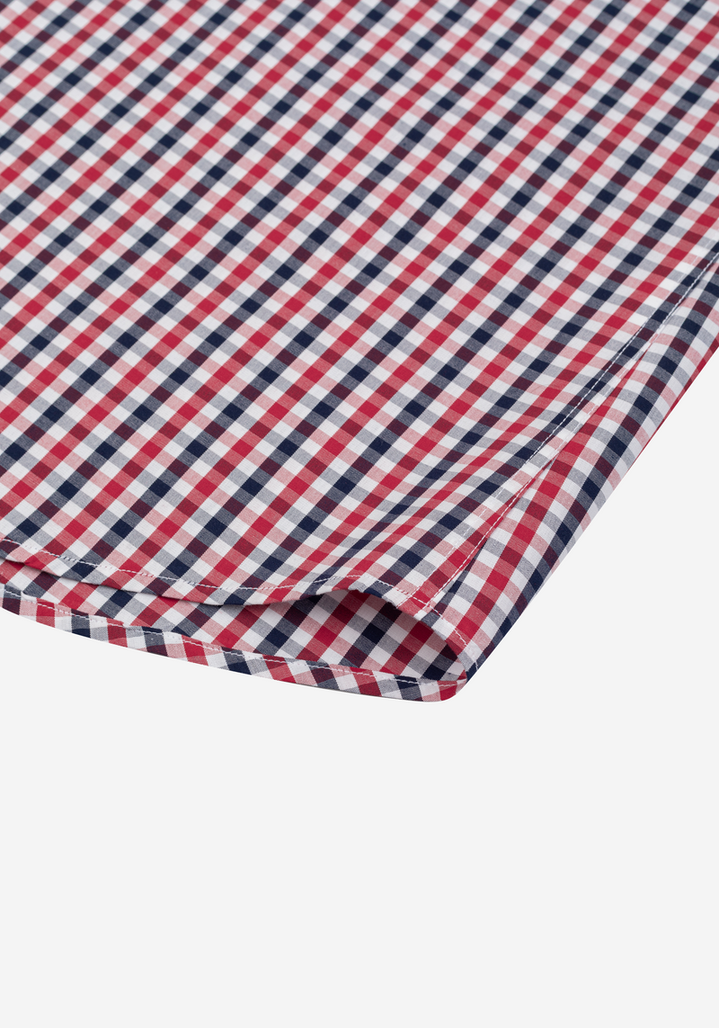 Currant Red Checked Oxford Shirt