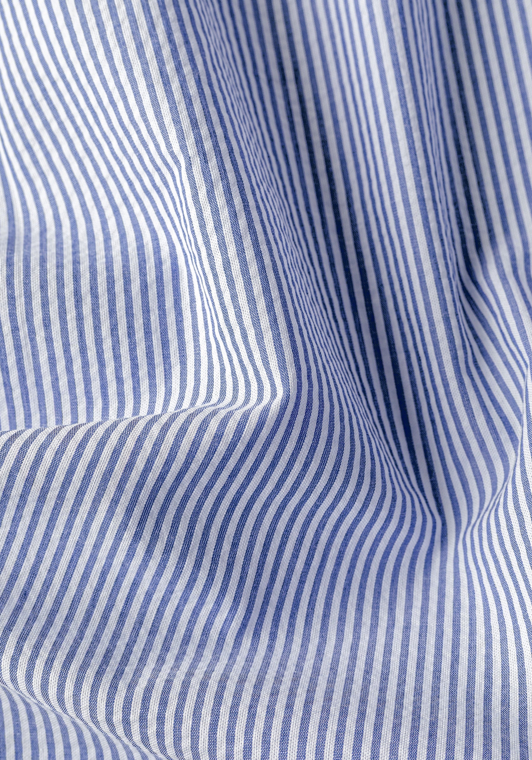 Royal Blue Stripe Seersucker Shirt