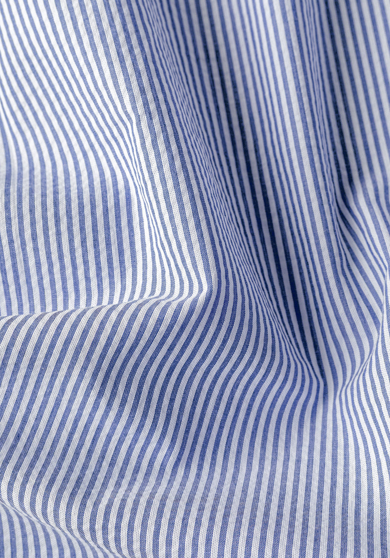 Royal Blue Stripe Seersucker Shirt
