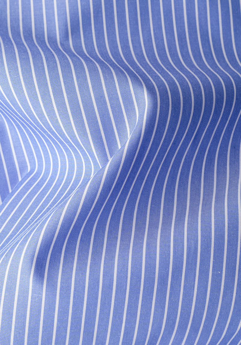Azure Blue Stripe Poplin Shirt