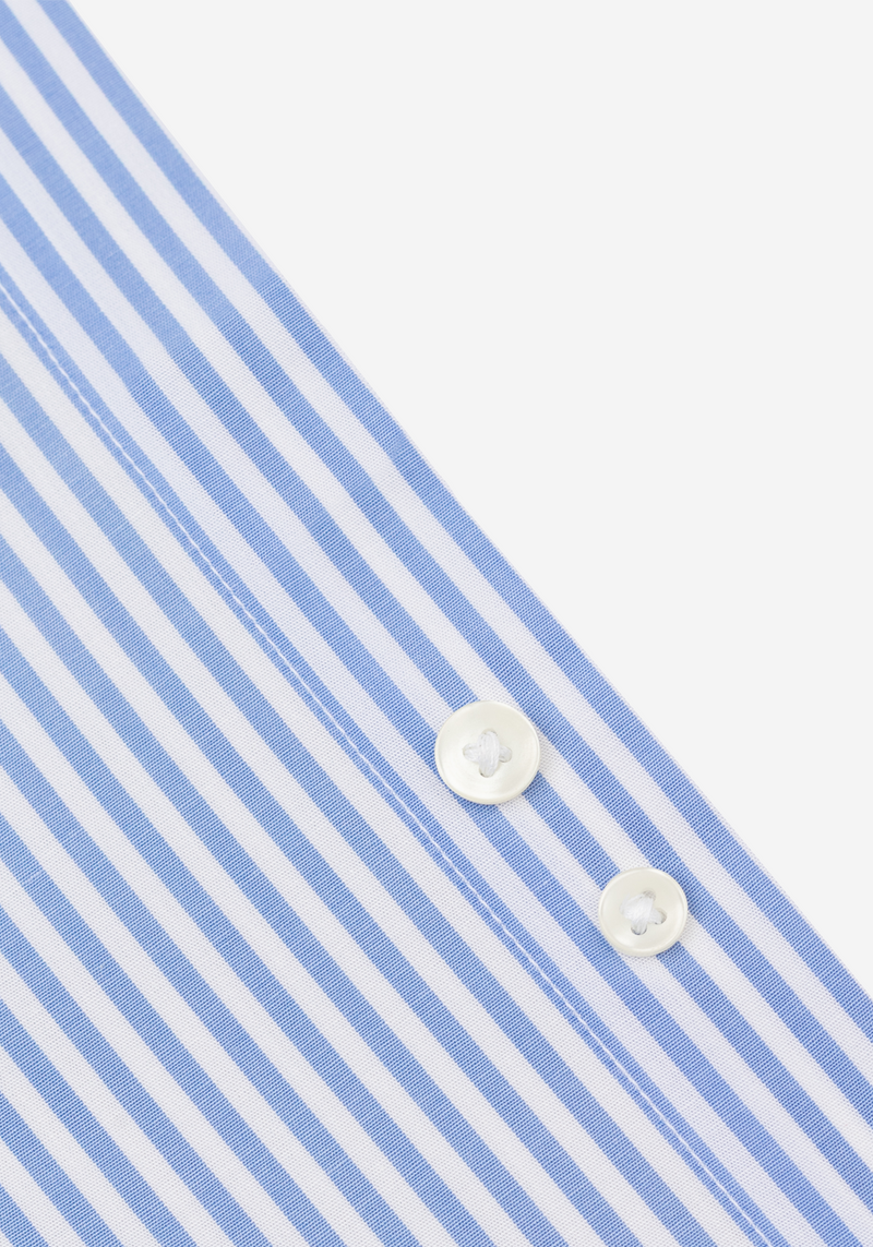 Lake Blue Stripe Poplin Shirt