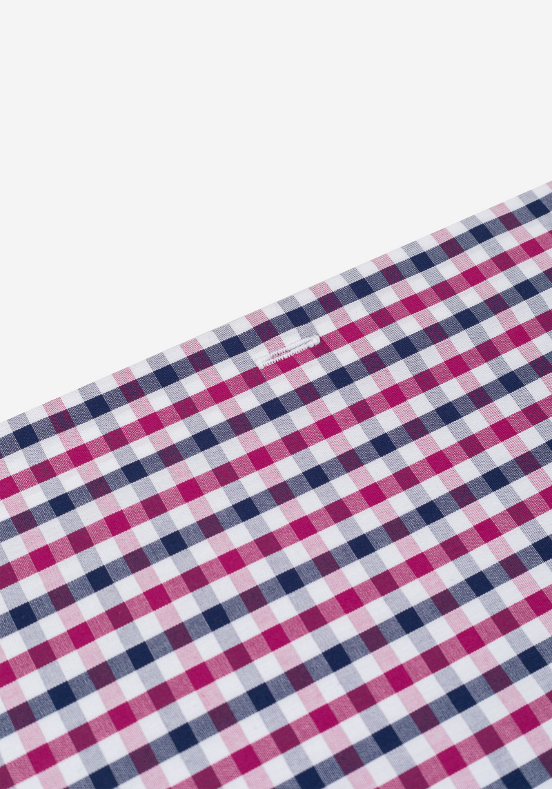 Claret Burgundy Checked Oxford Shirt