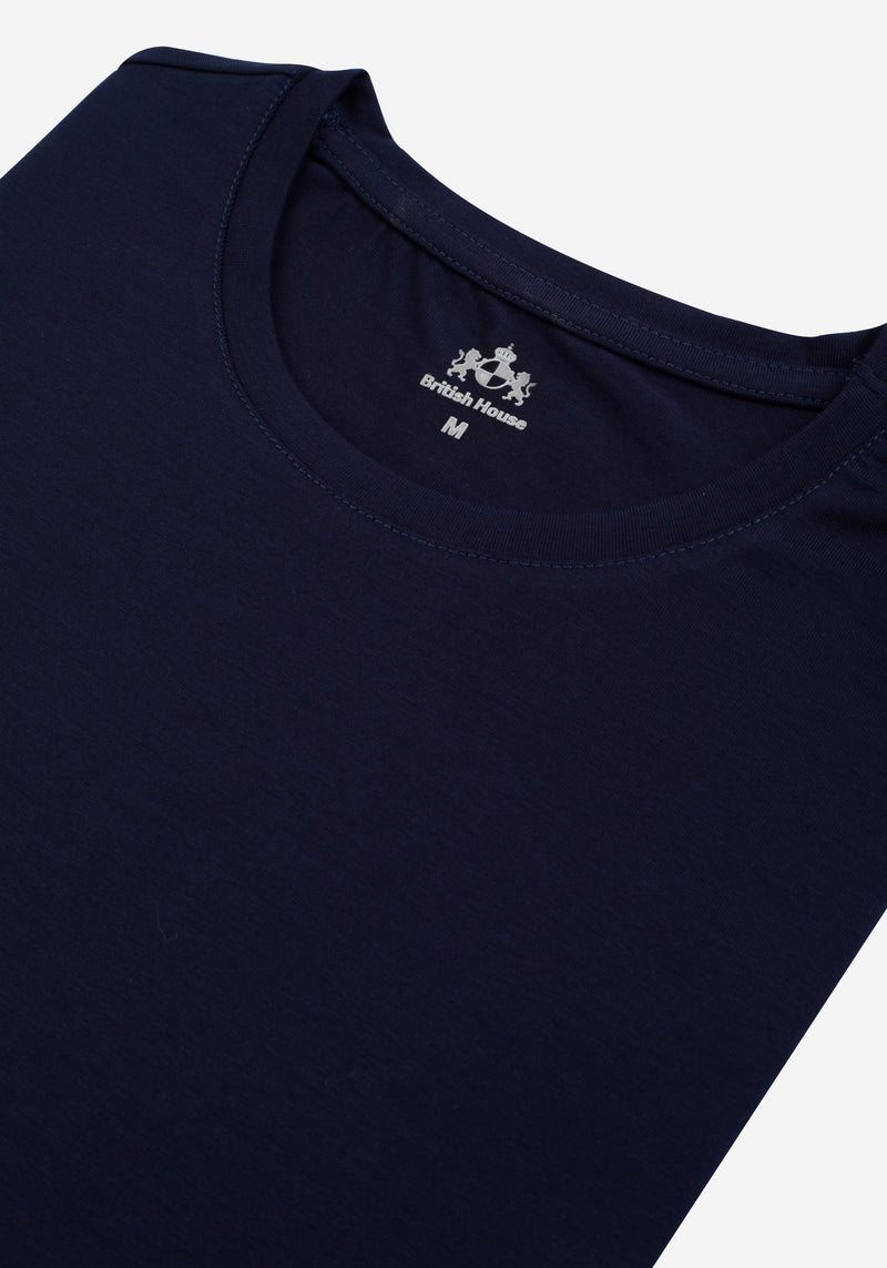 Arctic Navy Cotton Undershirt - Short Sleeve