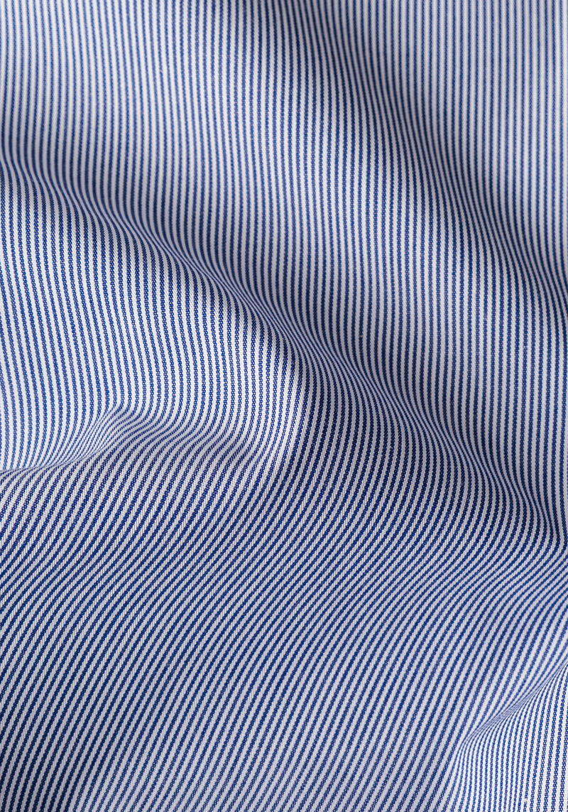 Marine Blue Stripe Signature Twill Shirt