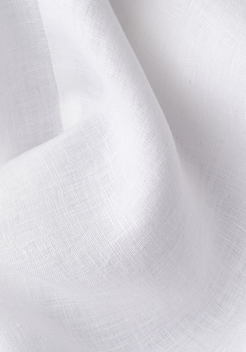 Glare White Pure Linen Double-Zip Jacket
