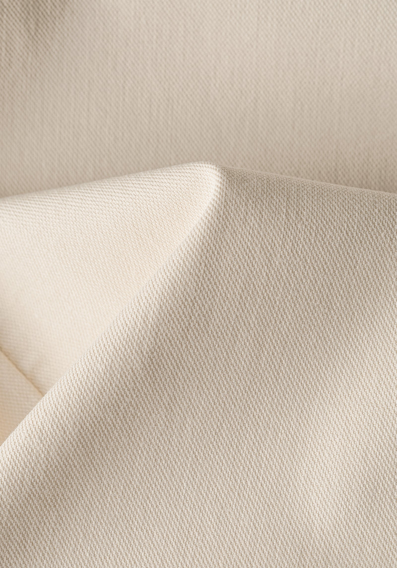 Coastal Beige Cotton Tencel Gabardine