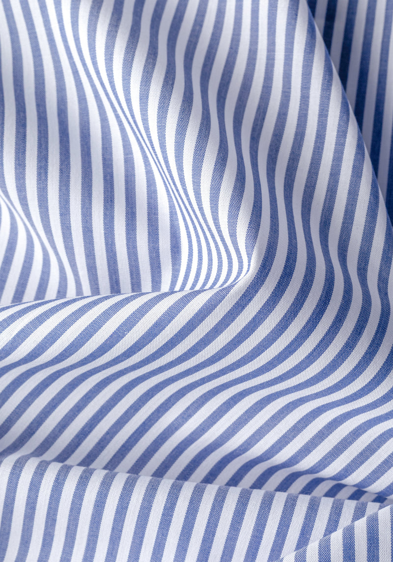 Delft Blue Stripe Poplin Shirt