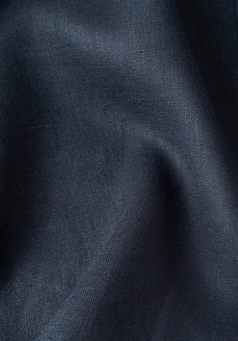 Fathom Navy Pure Linen Double-Zip Jacket