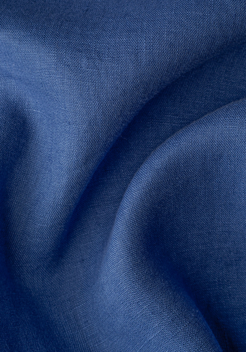 Pier Blue Pure Linen Double-Zip Jacket