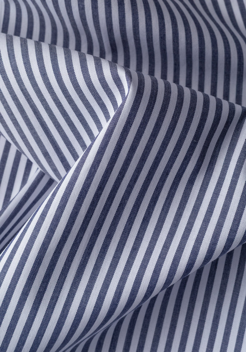 Dull Black Stripe Poplin Shirt