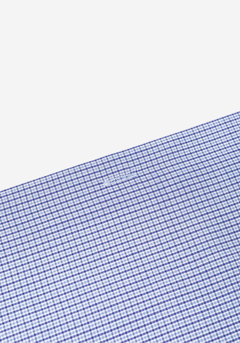 Delft Blue Checked Poplin Shirt