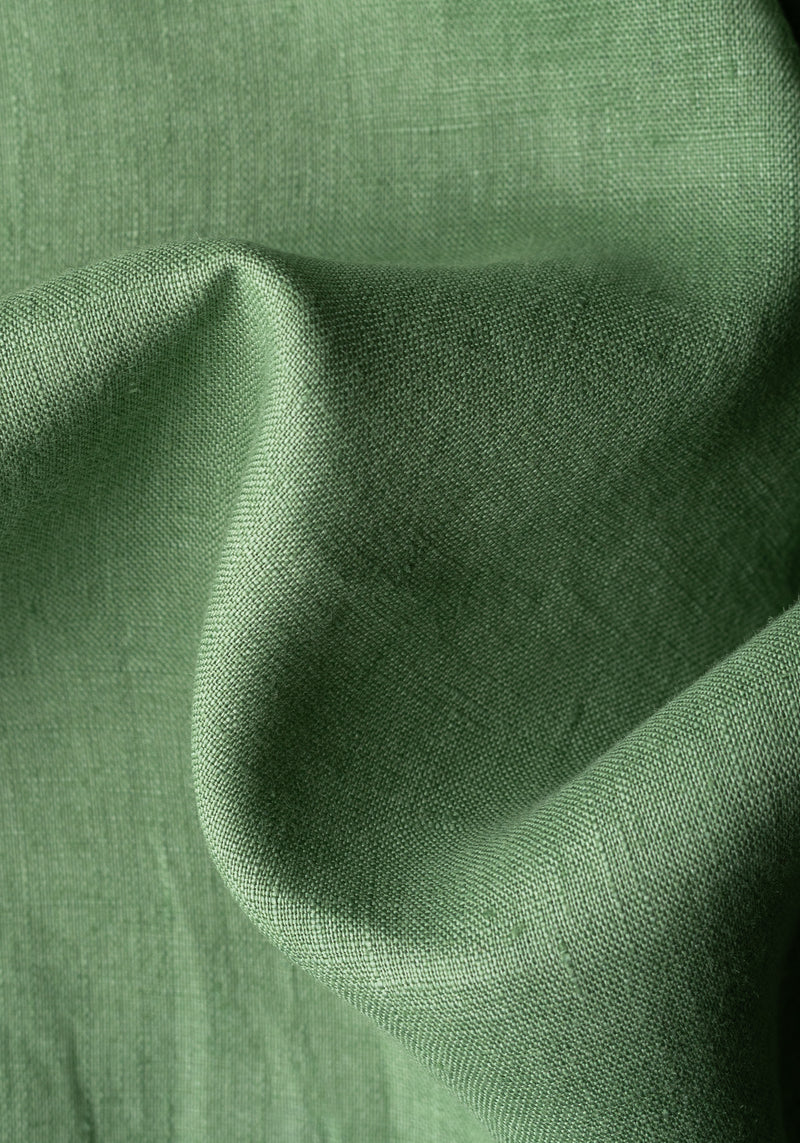 Hunter Green Pure Linen Double-Zip Jacket