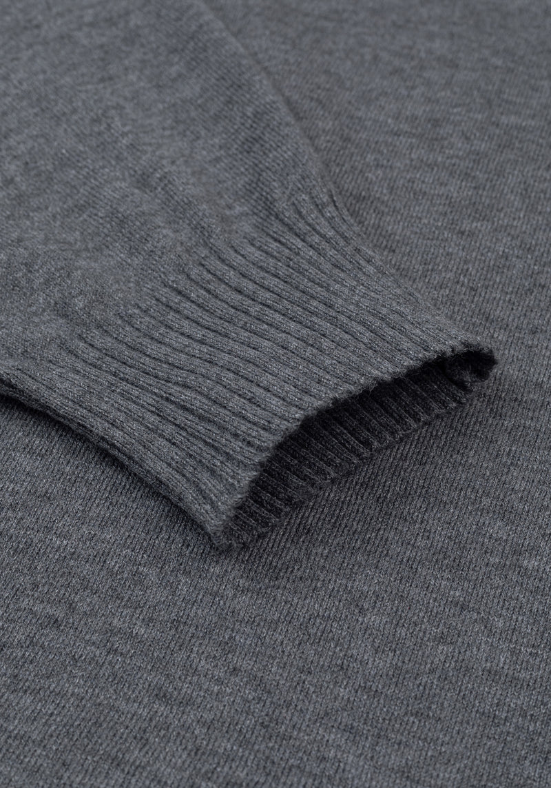Smoky Grey Merino Wool Blend Pullover