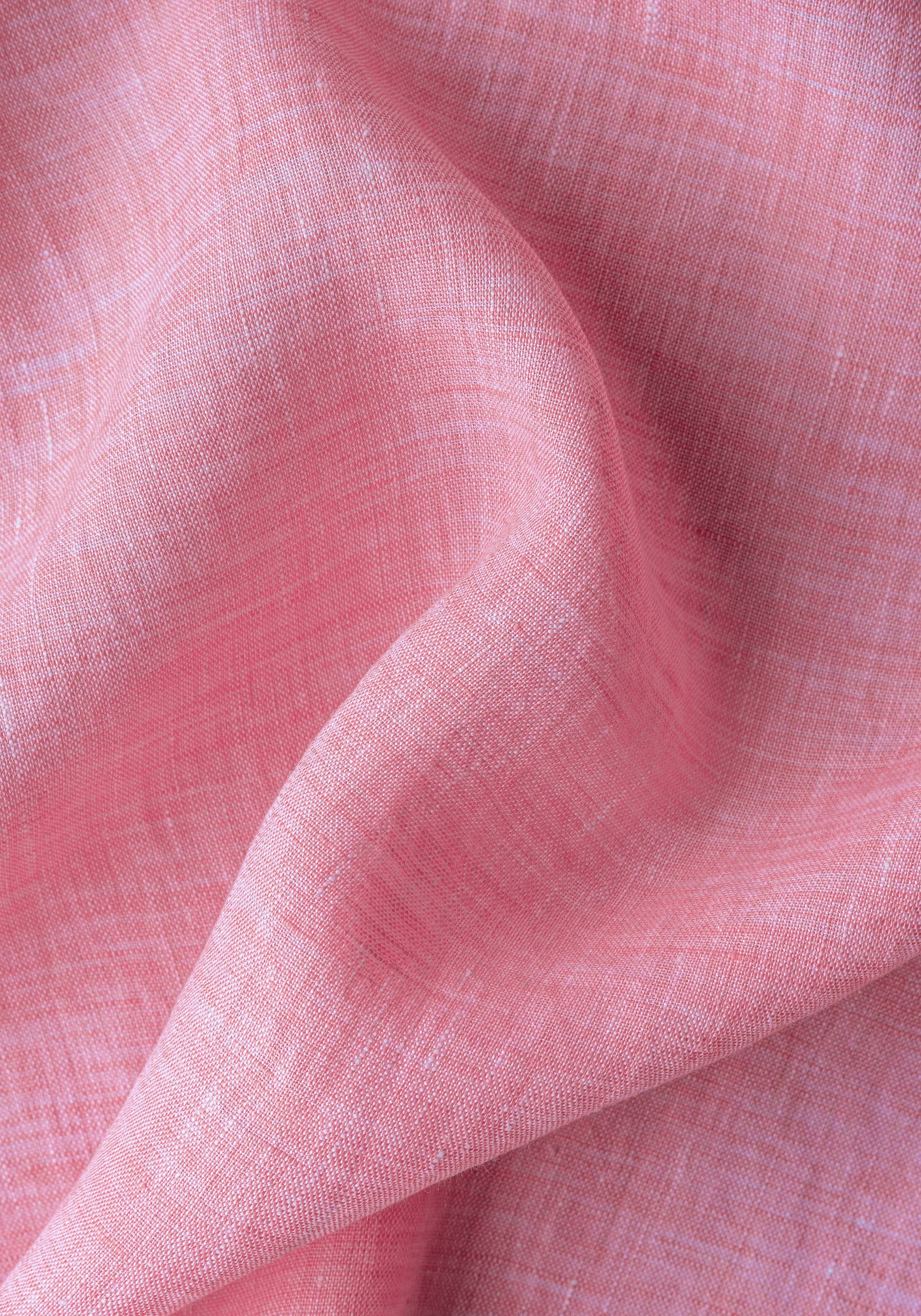 Coral Pink Belgian Linen Shirt