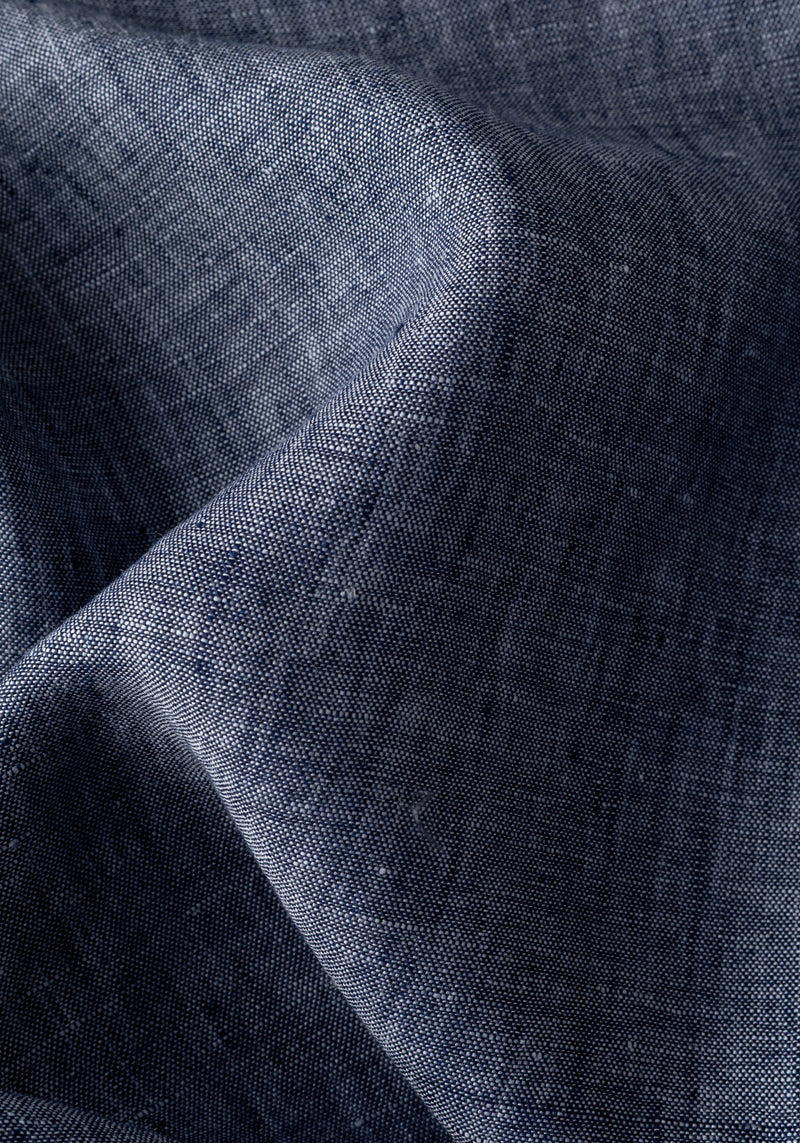 Charcoal Indigo Belgian Linen Shirt