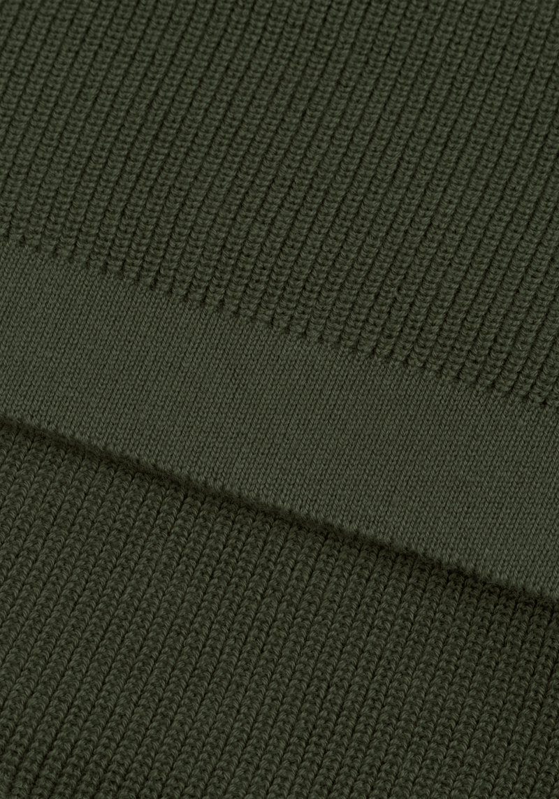 Deep Olive Heavy Knitted Cardigan