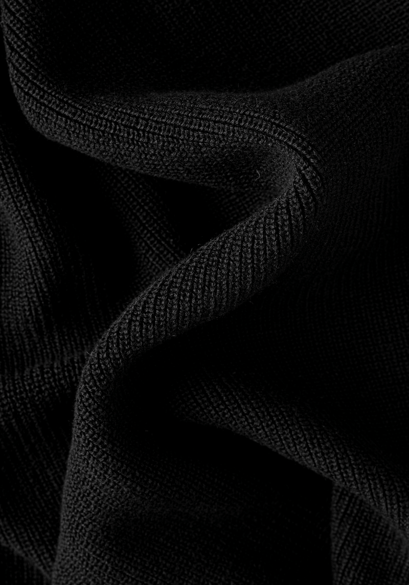 Pitch Black Heavy Knitted Cardigan