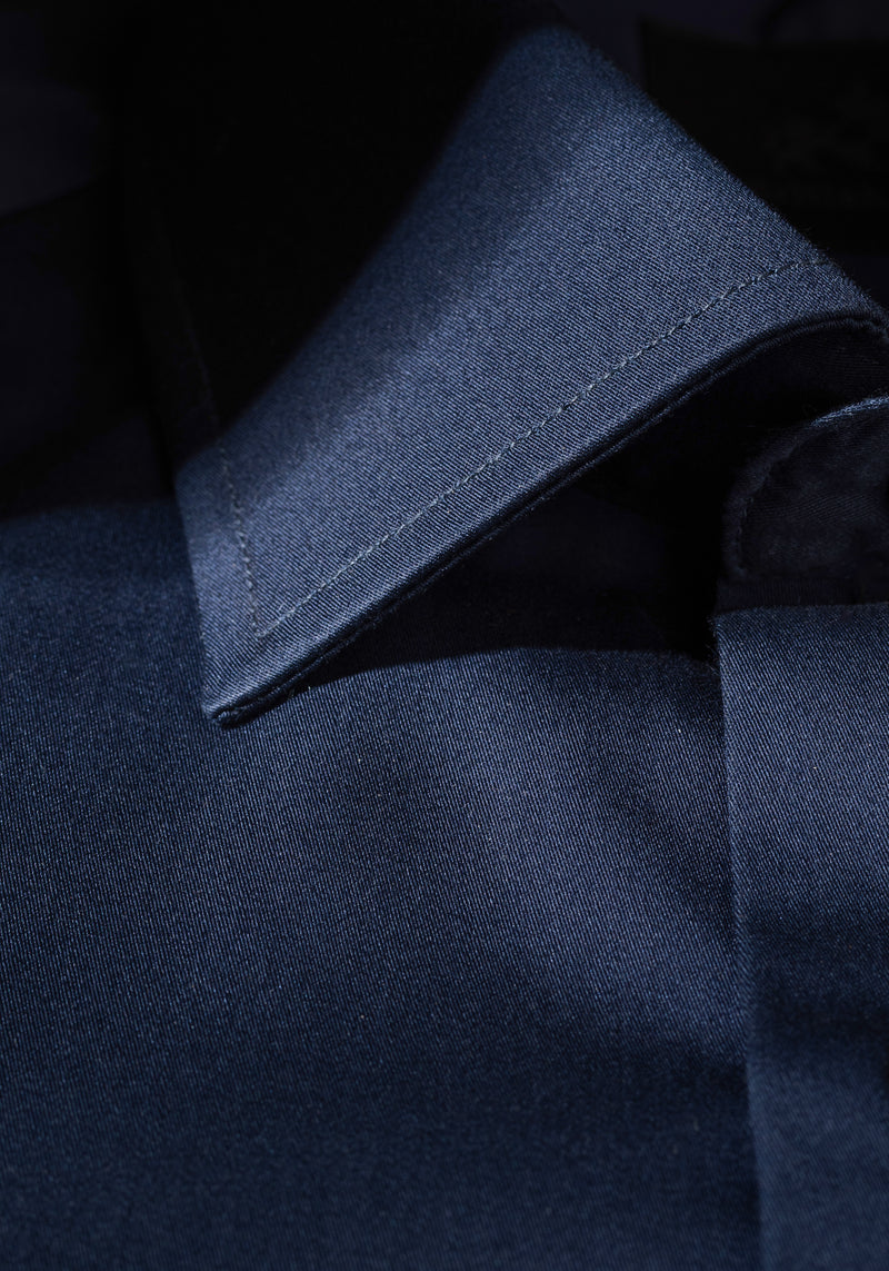 Antique Navy Luxe Twill Shirt - Wrinkle-free