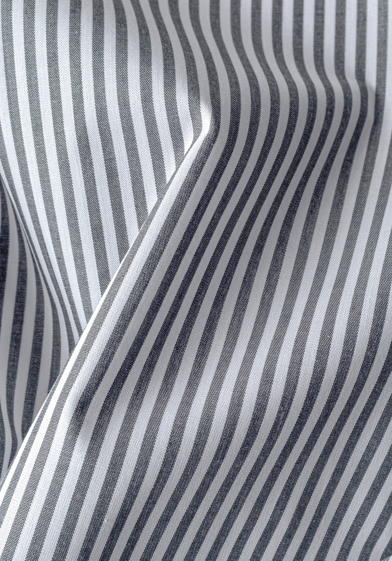 Crow Black Stripe Poplin Shirt
