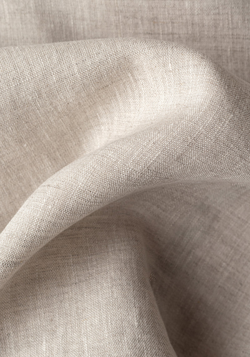 Tan Beige Pure Linen Double-Zip Jacket