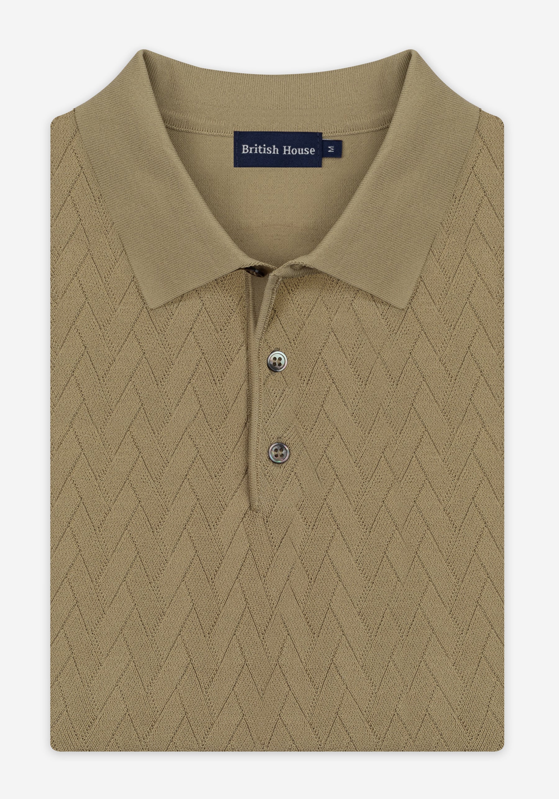 Cafe Beige Polyamide Knitted Polo Shirt