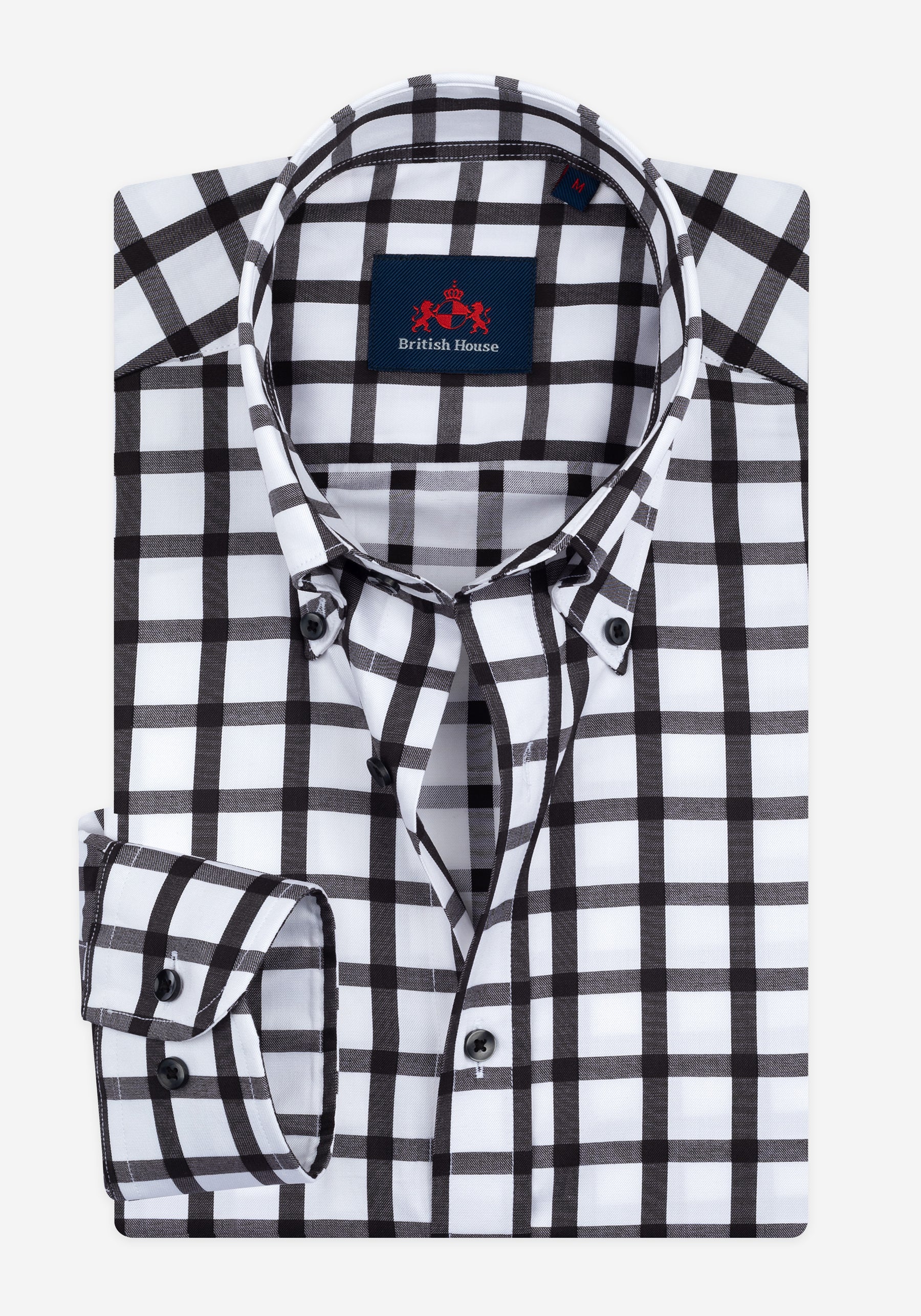 Slate Black Checked Signature Twill Shirt
